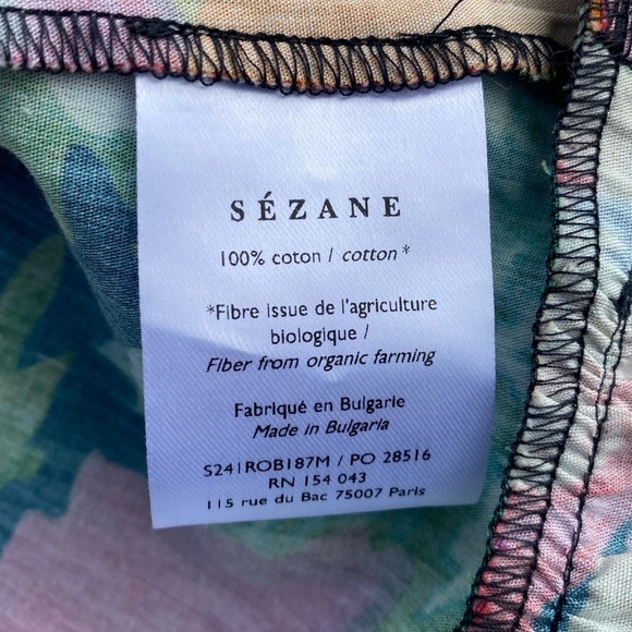 Sézane Trianon Print Blue Floral Hidaya Dress Size 34/XS - Picture 17 of 17